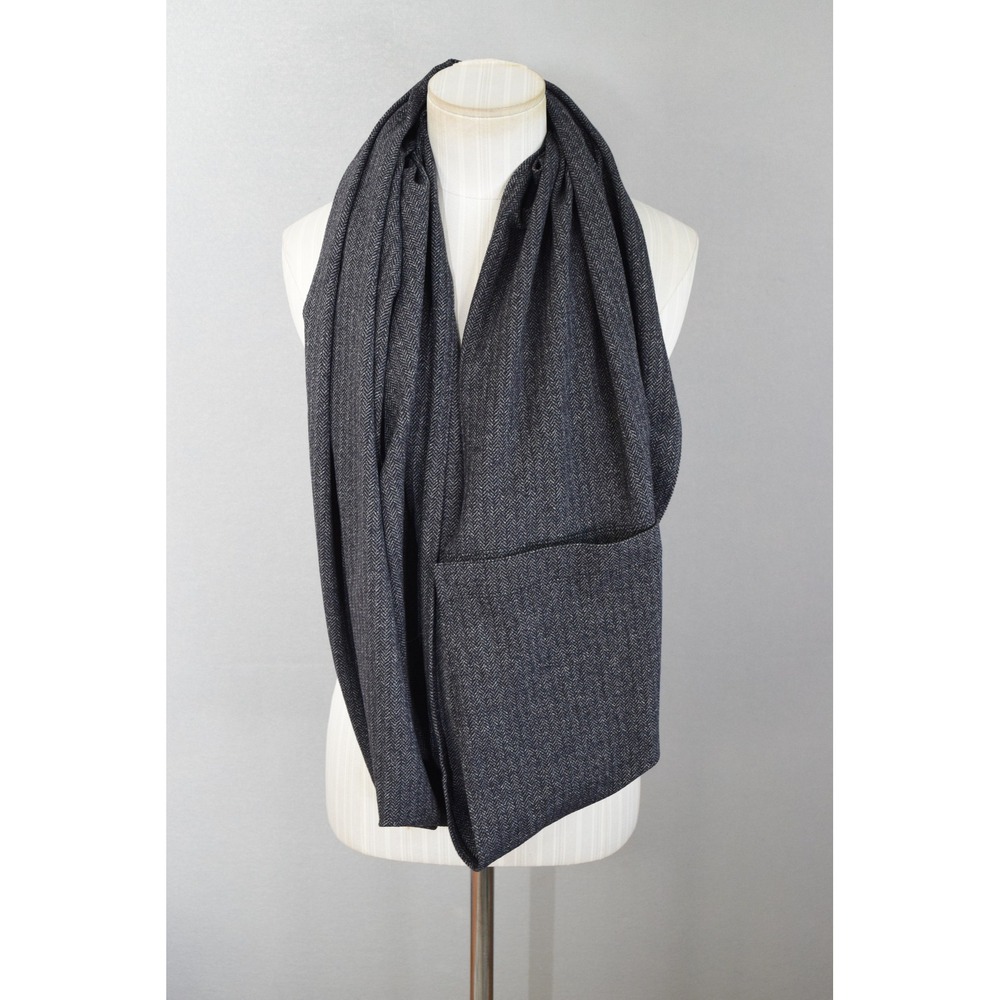 Lululemon Vinyasa Scarf OS Grey Herringbone Snap Multi-Way Wrap Women Athleisure